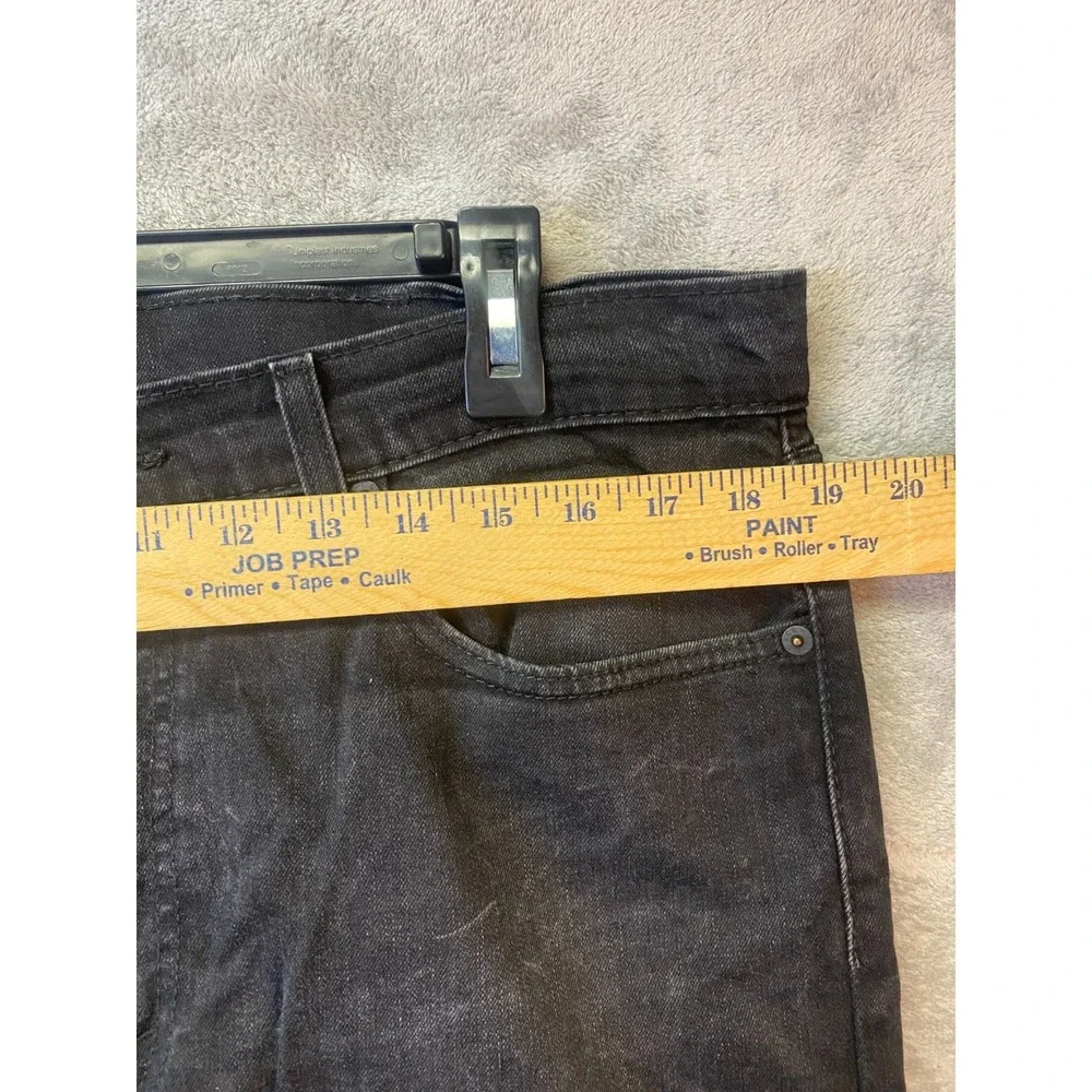 Levi's 512 Black Jeans Mens 38x32 Slim Taper Stretch Denim Pants Dark Wash
